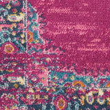 Nourison Passion PSN03 Machine Made Power-loomed Ornamental Border Indoor Only Bohemian Vintage Rug Fuchsia, Pink 100% Polypropylene 99446469267