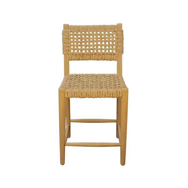 Ashbury Handwoven Water Hyacinth Counter Stools Set of 2 for Kitchen Islands