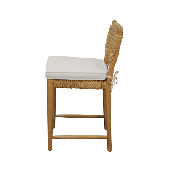 Ashbury Handwoven Water Hyacinth Counter Stools Set of 2 for Kitchen Islands