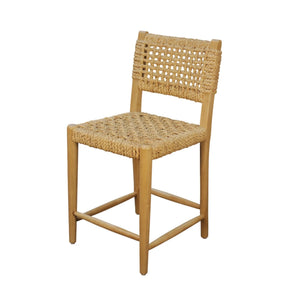 Ashbury Handwoven Water Hyacinth Counter Stools Set of 2 for Kitchen Islands