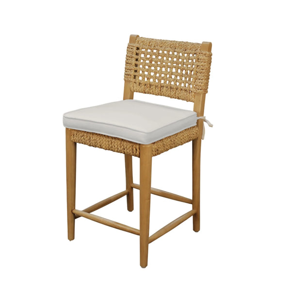 Ashbury Handwoven Water Hyacinth Counter Stools Set of 2 for Kitchen Islands
