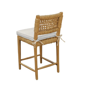 Ashbury Handwoven Water Hyacinth Counter Stools Set of 2 for Kitchen Islands