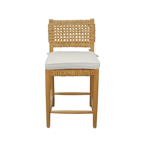 Ashbury Handwoven Water Hyacinth Counter Stools Set of 2 for Kitchen Islands
