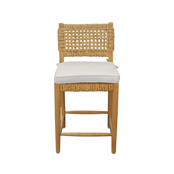 Ashbury Handwoven Water Hyacinth Counter Stools Set of 2 for Kitchen Islands
