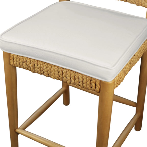 Ashbury Handwoven Water Hyacinth Counter Stools Set of 2 for Kitchen Islands