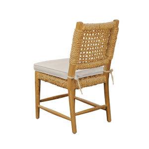 Ashbury Water Hyacinth Woven Dining Chairs Set of 2 Coastal Natural Fiber Seats