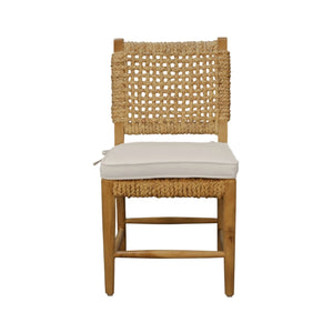 Ashbury Water Hyacinth Woven Dining Chairs Set of 2 Coastal Natural Fiber Seats