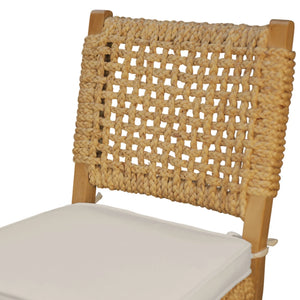 Ashbury Water Hyacinth Woven Dining Chairs Set of 2 Coastal Natural Fiber Seats