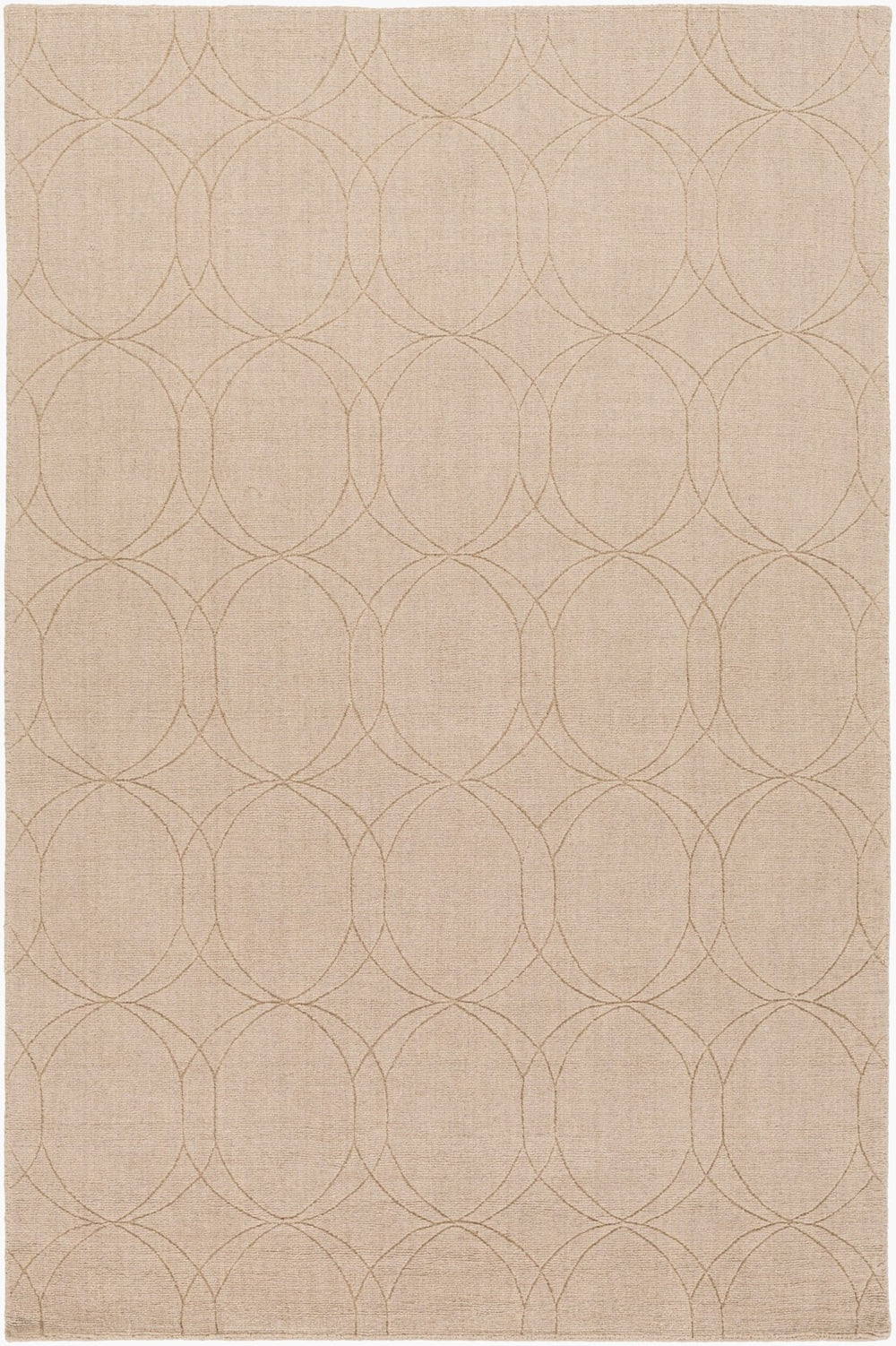 Surya Ashlee 5' X 7'6" Handmade Wool Rug - Modern Low Pile Design For Elegant Home Decor & Style Tan Wool Asl1000-576