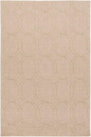 Surya Ashlee 5' X 7'6" Handmade Wool Rug - Modern Low Pile Design For Elegant Home Decor & Style Tan Wool Asl1000-576