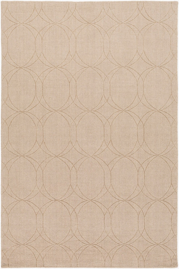 Surya Ashlee 5' X 7'6" Handmade Wool Rug - Modern Low Pile Design For Elegant Home Decor & Style Tan Wool Asl1000-576