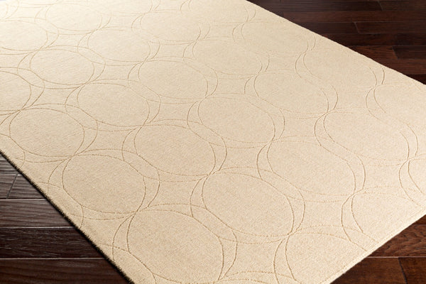 Surya Ashlee 5' X 7'6" Handmade Wool Rug - Modern Low Pile Design For Elegant Home Decor & Style Tan Wool Asl1000-576