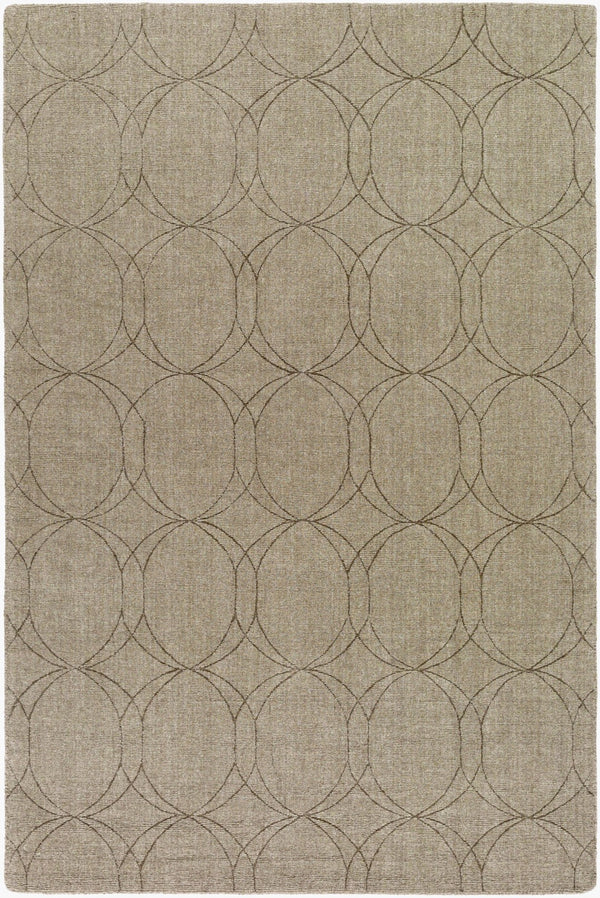 Surya Ashlee 5' X 7'6" Handmade Wool Rug - Modern Low Pile Design For Elegant Home Decor & Style Olive Wool Asl1001-810