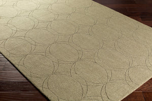 Surya Ashlee 5' X 7'6" Handmade Wool Rug - Modern Low Pile Design For Elegant Home Decor & Style Olive Wool Asl1001-810