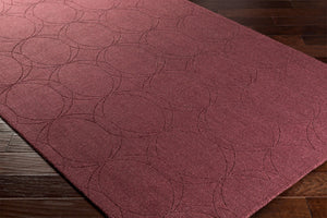 Surya Ashlee 5' X 7'6" Handmade Wool Rug - Modern Low Pile Design For Elegant Home Decor & Style Dark Brown Wool Asl1004-810