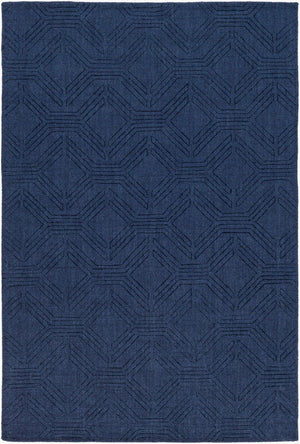 Surya Ashlee 5' X 7'6" Handmade Wool Rug - Modern Low Pile Design For Elegant Home Decor & Style Blue Wool Asl1009-23