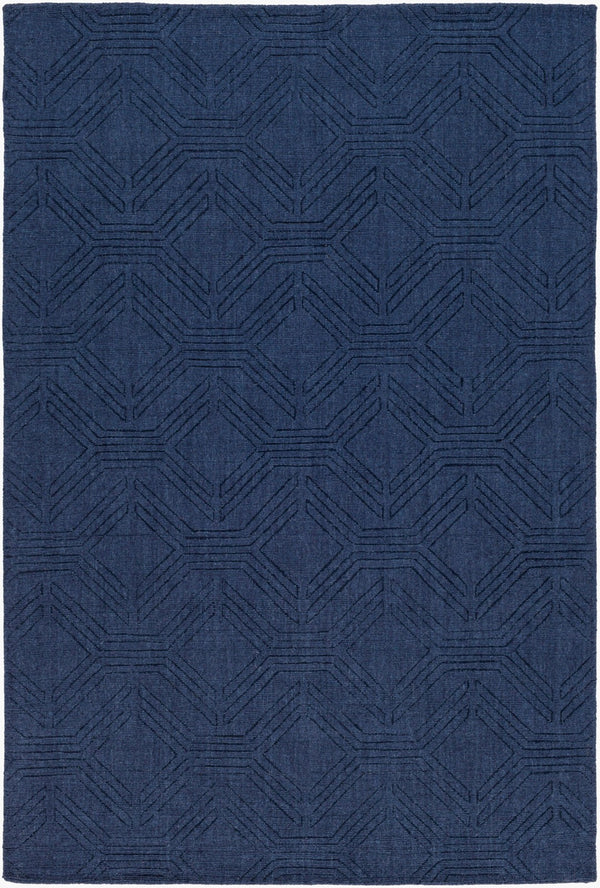 Surya Ashlee 5' X 7'6" Handmade Wool Rug - Modern Low Pile Design For Elegant Home Decor & Style Blue Wool Asl1009-23