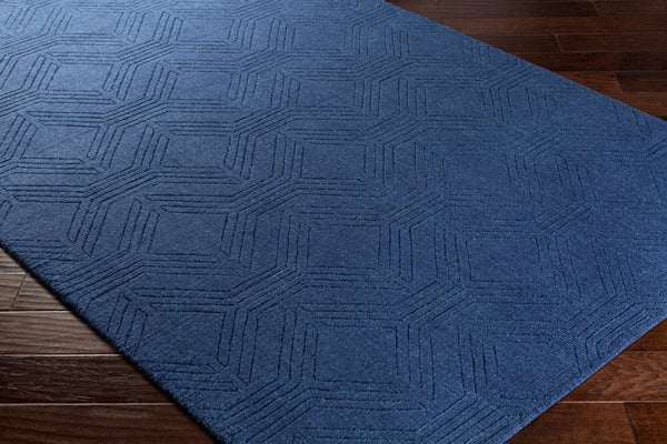 Surya Ashlee 5' X 7'6" Handmade Wool Rug - Modern Low Pile Design For Elegant Home Decor & Style Blue Wool Asl1009-23