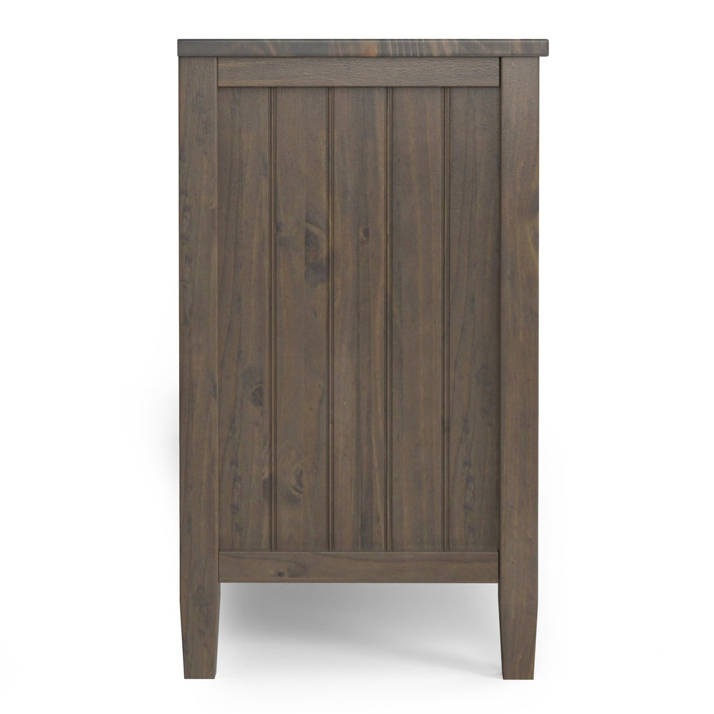 English Elm Lev 72" TV Media Stand Smoky Brown - Solid Wood, Cord Management, Large Storage for TVs up to 80" B136P158820