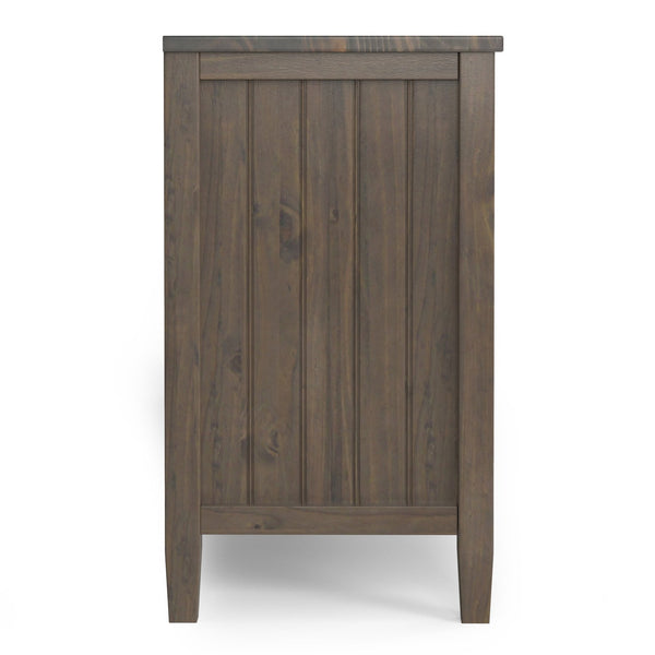 English Elm Lev 72" TV Media Stand Smoky Brown - Solid Wood, Cord Management, Large Storage for TVs up to 80" B136P158820