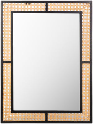 Anassa ASN-003 40"H x 30"W x 1"D Accent Mirror ASN003-4030  Frame: Black Surya