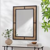 Anassa ASN-003 40"H x 30"W x 1"D Accent Mirror ASN003-4030  Frame: Black Surya