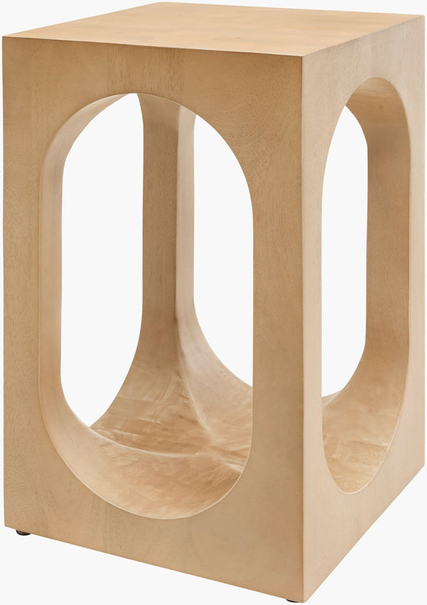 Surya Asner Solid Mango Wood End Table Handcrafted in India for Modern Living Spaces ASNR001-201212