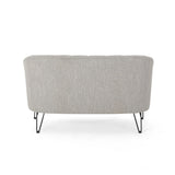 Christopher Knight Home® - Noble House - Lupine Modern Fabric Loveseat with Hairpin Legs