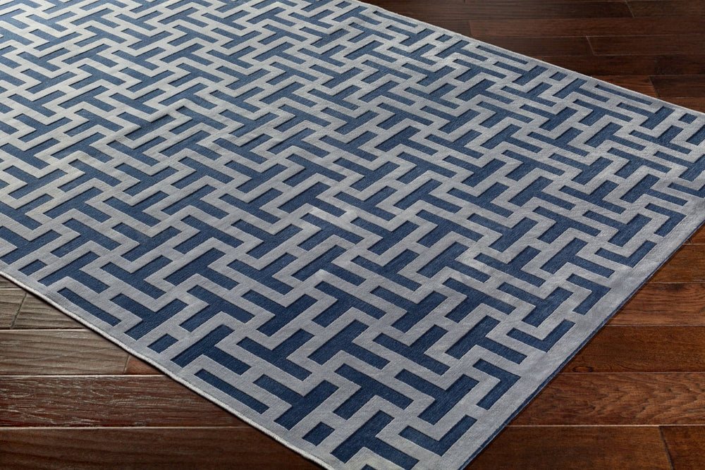 Livabliss Aesop Machine Woven Chenille Polyester Rug Low Pile Minimalist Entryway Accent ASP2312-23