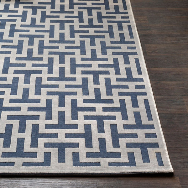 Livabliss Aesop Machine Woven Chenille Polyester Rug Low Pile Minimalist Entryway Accent ASP2312-23