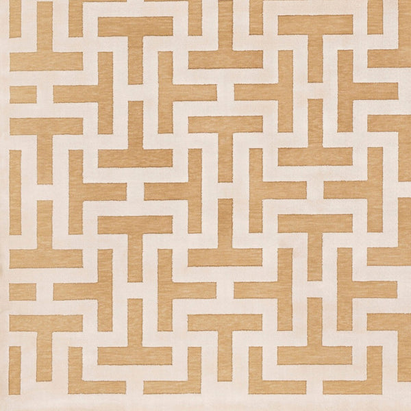 Livabliss Aesop Geometric Low Pile Chenille Accent Rug for Entryways Bedside Modern Decor Beige, Tan 2' x 2'11" ASP2313-23