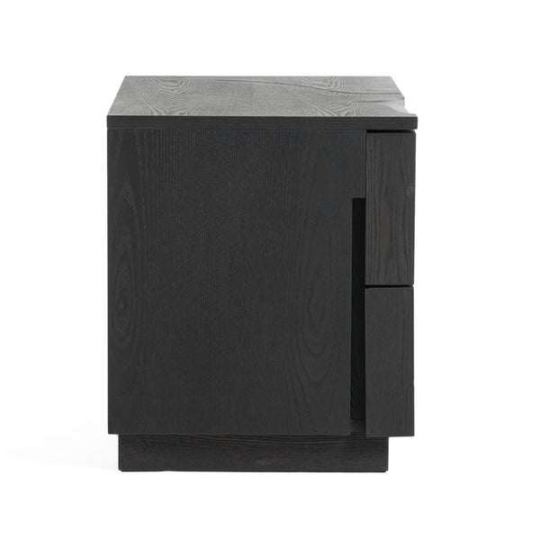 VIG Furniture Modrest Aspen - Modern Matte Brown Ash & Silver Nightstand VGVCN1801-NS