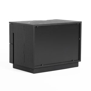 VIG Furniture Modrest Aspen - Modern Matte Brown Ash & Silver Nightstand VGVCN1801-NS