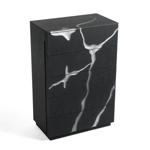 VIG Furniture Modrest Aspen - Modern Matte Brown Ash & Silver Chest VGVCJ1801-5H