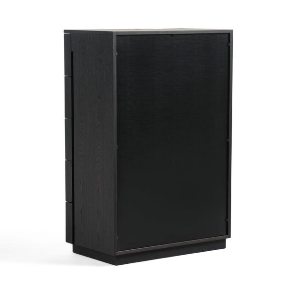 VIG Furniture Modrest Aspen - Modern Matte Brown Ash & Silver Chest VGVCJ1801-5H