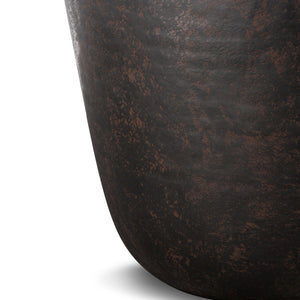 English Elm Garvy Metal Side Table - Handcrafted Industrial Accent In Rustic Bronze For Modern Spaces B136P158983