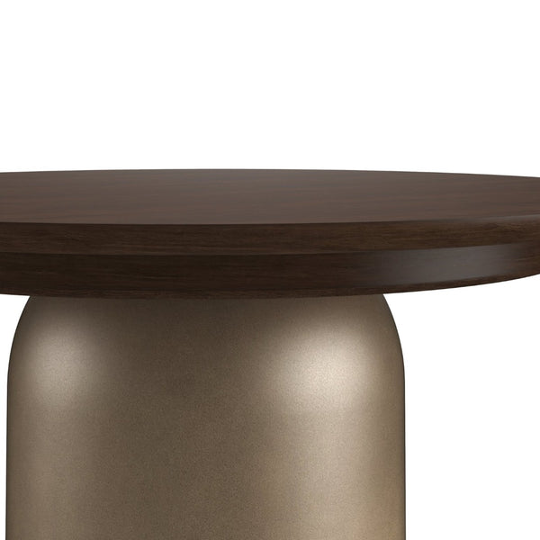 A.R.T. Furniture Verge Round Dining Table - Handcrafted Walnut Finish with Extensible Design for Modern Homes & Gatherings 337225-1960