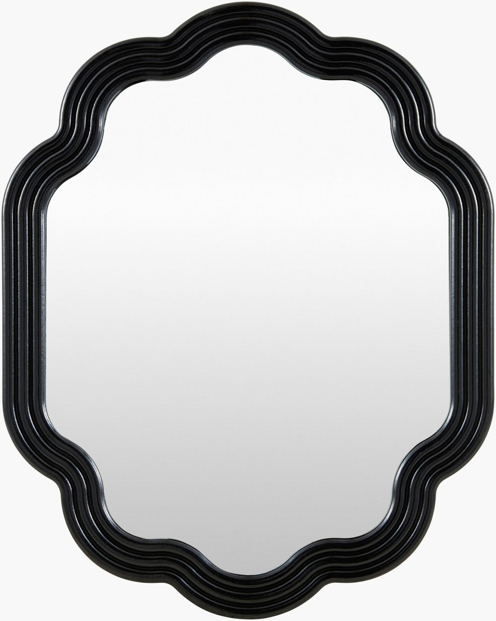 Livabliss Aysun Geometric Wall Mirror Mid-century Modern Frame for Entryway Bedroom or Console Onyx, Silver' 20"H x 16"W x 1"D ASUN004-2016