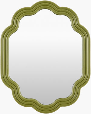 Livabliss Aysun Geometric Mid-century Modern Accent Wall Mirror for Entryway or Dresser Decor Green 20"H x 16"W x 1"D ASUN005-2016
