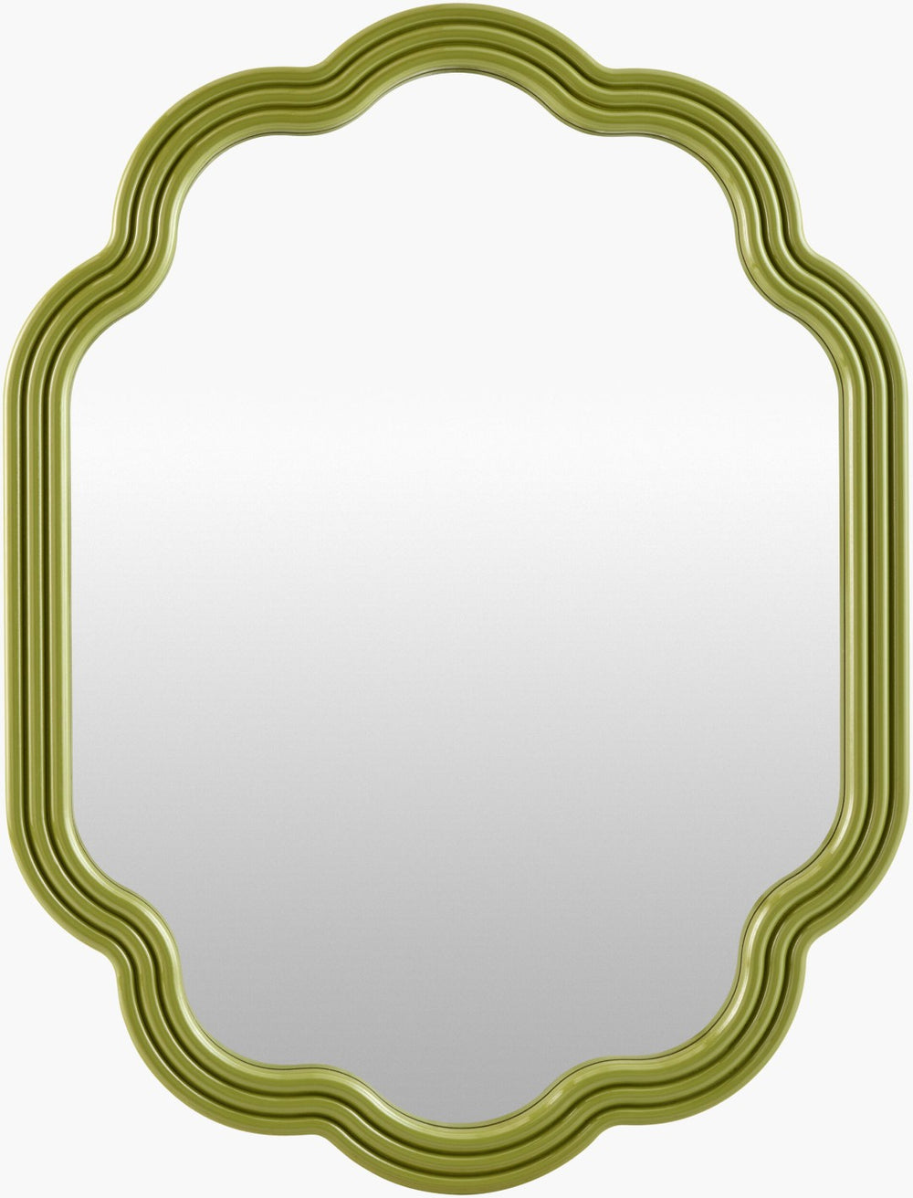Livabliss Aysun Geometric Mid-century Modern Accent Wall Mirror for Entryway or Dresser Decor Green 33"H x 25"W x 1"D ASUN005-3325