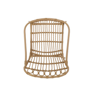 English Elm Harlem Faux Rattan Accent Chair Set of Two Bohemian Iron Frame Indoor Outdoor Seating 70654.00LBRN