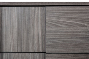 VIG Furniture Asus Italian Elm Grey Dresser — 6-Drawer Matte Veneer, Asymmetrical Built-In Handles, Made In Italy (W66") VGACASUS-DRS-GRY-1