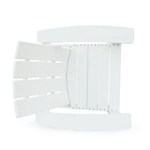 English Elm Encino Outdoor Adirondack Chair All Weather Resin Slatted Patio Seating 68172.00WHI