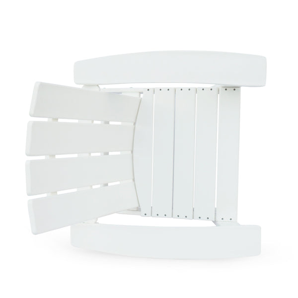 English Elm Encino Outdoor Adirondack Chair All Weather Resin Slatted Patio Seating 68172.00WHI