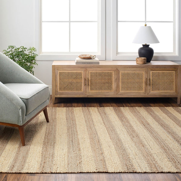 Livabliss Atina Handwoven Jute Flatweave Runner Natural Fiber Rug for Entryway or Hallway Tan, Beige 2'6" x 8' ATA2300-268