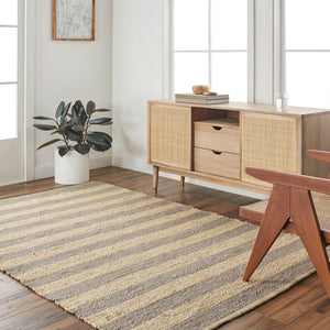 Livabliss Atina Handwoven Jute Flatweave Runner Natural Fiber Rug for Entryways and Hallways Wheat, Taupe 2'6" x 8' ATA2301-268