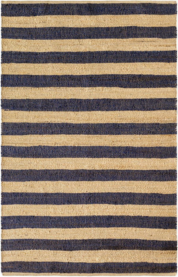 Livabliss Atina Handwoven Jute Flatweave Runner Natural Fiber Hallway Rug Bohemian Farmhouse Navy, Beige 27" x 45" ATA2302-2745