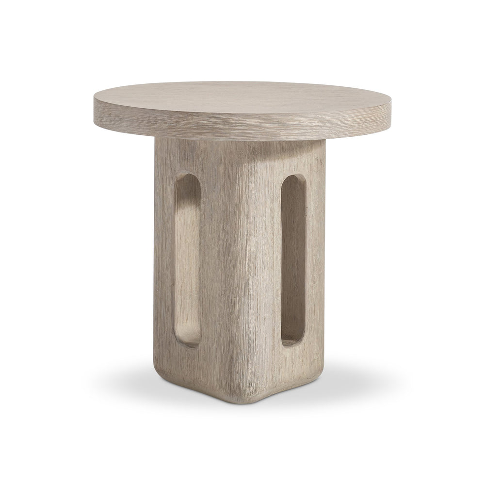 Bernhardt Bernhardt Lucerne Wire-brushed Oak Sculptural Accent Table for Modern Living Rooms 393122