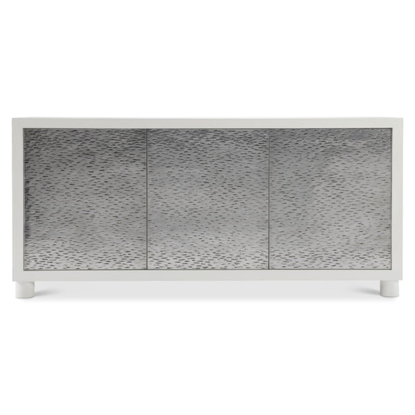 Bernhardt Bernhardt Slater Buffet With Azucar Pine & Silver Cloud Pebbled Metal Overlays, Soft-Close Doors 338132