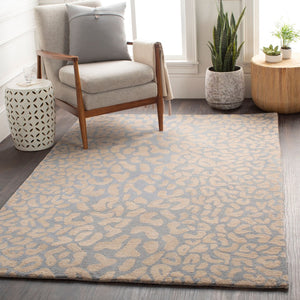 Livabliss Athena Hand Tufted Wool Area Rug Minimalist Contemporary Design for Living Room Taupe, Slate 9'9" x 9'9" ATH5001-99RD